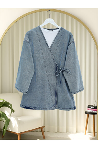 HİJABAYA Κιμονό τζιν με πλαϊνό δέσιμο