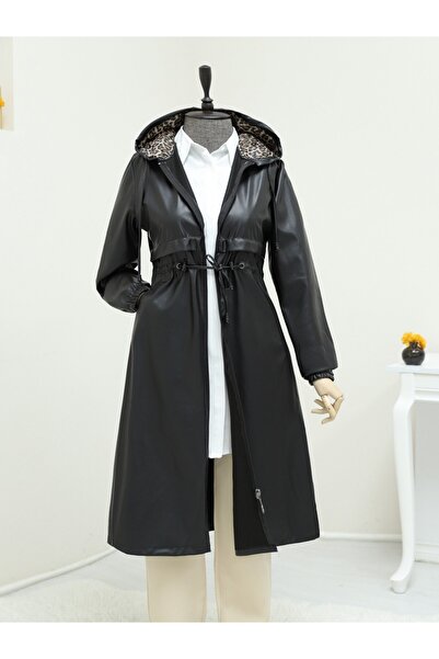 HİJABAYA Δερμάτινο καπάκι με φερμουάρ και κορδόνια Tunnel