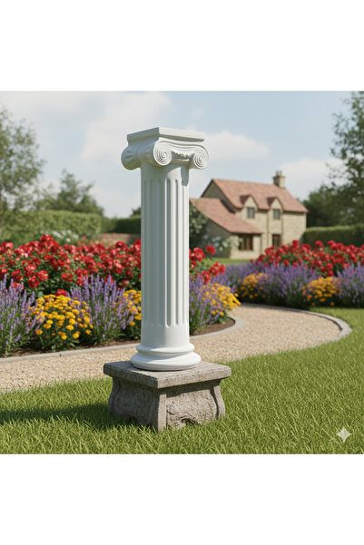 İki Cadı Tasarım Dev Boy Klasik Bahçe, Havuz Başı Dekoratif Sütun 90 cm