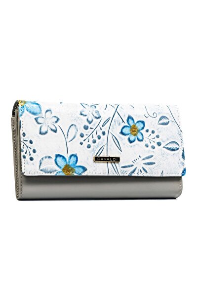 4U Cavaldi Women's leather wallet with floral pattern, rovicky