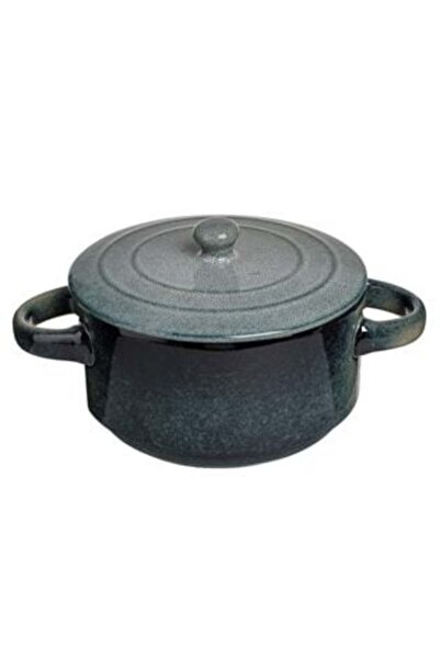 Tessari Set 4x ceramic Bowl Petrol Glaze with Lid 700 ml