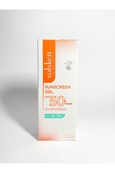 SOLSKEN Sunscreen Gel SPF 50+ for Oily Skin, Anti-Shine Formula, 100ml
