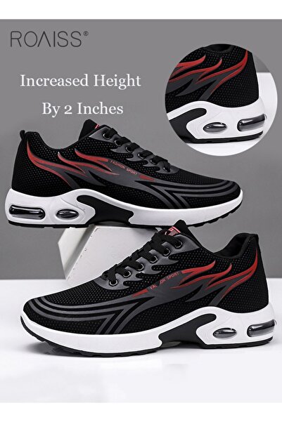 ROAISS Men Stylish Sneakers, Low Top Lace up Running Shoes, Casual Versatile ...