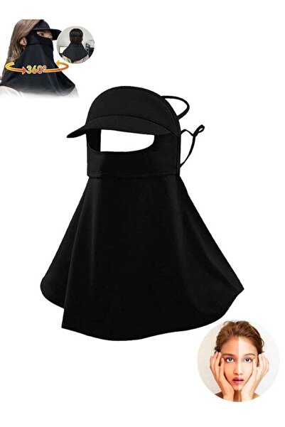 Generic UPF 50+ Sun Hat for Golf Cycling Trekking Sports, Black Mask, UV Prot...