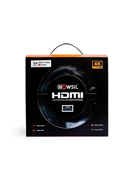 MOWSIL HDMI To HDMI (2.0) 4K Cable – 15 Meter