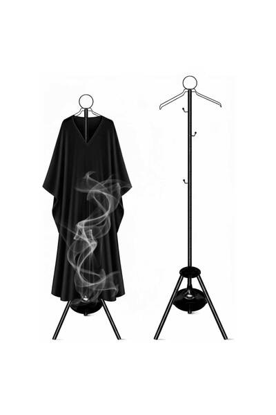 BLOOMING TIME Clothes Stand with Incense Burner 180 cm,Coat Hanger with cloth...