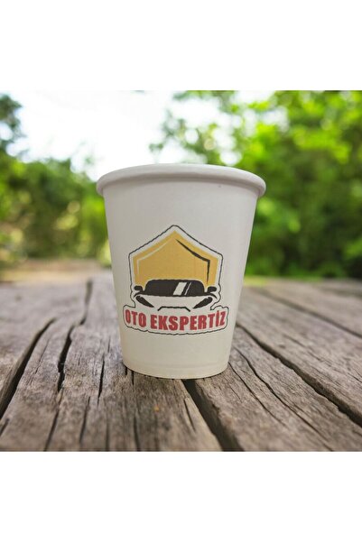 SBStrend Oto Eksperti̇z Themed Disposable 7 oz 100 Pieces Cardboard Cups from...