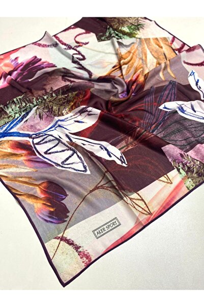 Aker Polyester Scarf 7437223 - 992 Purple Floral Pattern