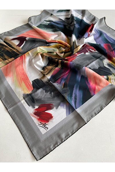 Aker Polyester Scarf 51807 Gray Mixed Pattern