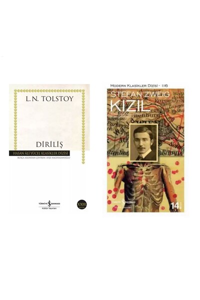 TÜRKİYE İŞ BANKASI KÜLTÜR YAYINLARI Diriliş Lev N. Tolstoy - Kızıl Stefan Zweig
