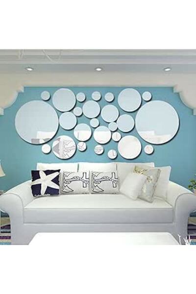 Generic 26-Piece Acrylic Polka Dot Wall Mirror Stickers