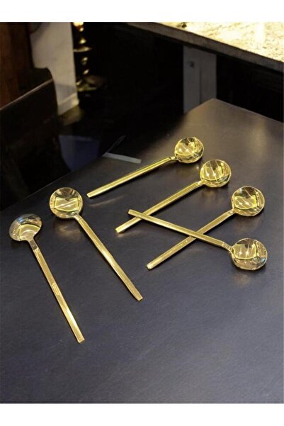 Tiamo RİO Gold Titanyum Çay Kaşığı 6’lı Set – Şık ve Dayanıklı Tasarım