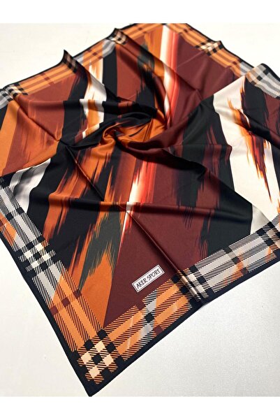 Aker Polyester Scarf 6798797 - 911 Black Plaid Abstract Pattern