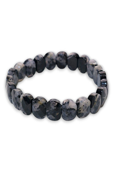 Pozitif Doğal Taş Intense Black Tourmaline Quartz Bracelet 322-5