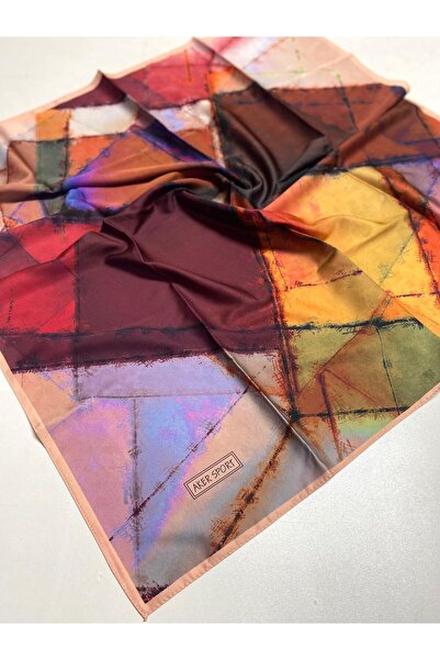 Aker Polyester Scarf 7487797 - 961 Salmon Abstract Pattern