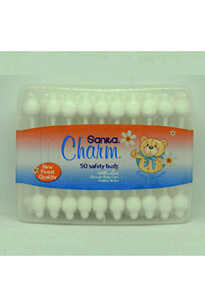 Sanita سماعات أذن للأطفال من تشارم، قطنية، ٥٠ سماعة