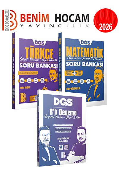 Benim Hocam Yayınları 2026 DGS Türkçe Sözel Yetenek Sözel Mantık Matematik Ge...