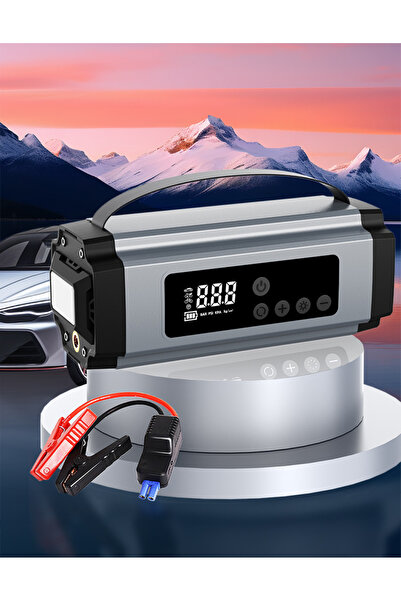 MATECHNO Şarjlı 8.000 Mah Taşınabilir Çanta Araç Akü Şarj Takviyeli Işıklı Ha...