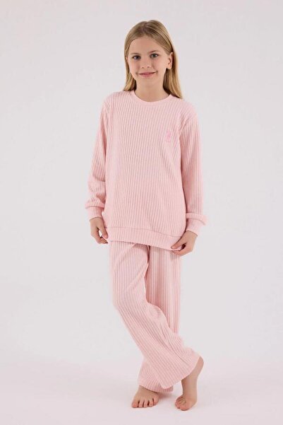 U.S. Polo Assn. Kids U.S. Polo Assn US2328-4 Set pentru fete tricotaj cu stri...