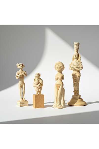 ArkeoArt Design 4Lü Antik Tanrıça Seti - Doğa Ana Figürleri
