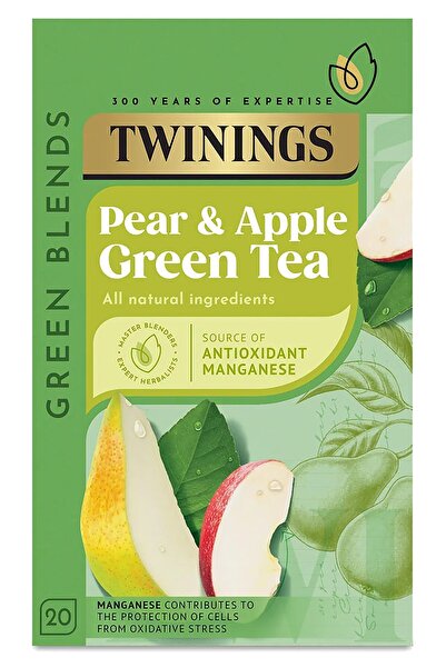 Twinings Yeşil Çay Elma ve Armut Aromalı 20 Bardak Poşet