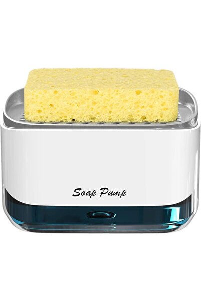 HAJER Soap Pump Dispenser and Sponge Holder, 12 Ounces / 350ml Dish Soap Disp...