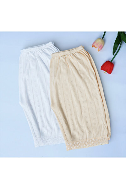 ROSE LİNGERİE Women's 2-pack shorts made of 100% cotton jacquard fabric - One...