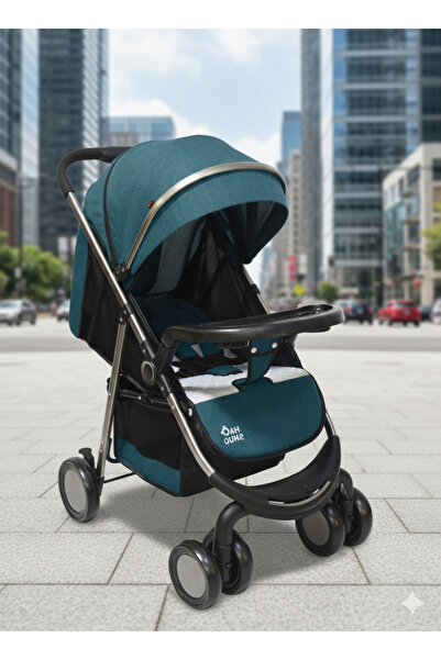 Baby عربة أطفال فاخرة قابلة للتعديل مع طاولة طعام ومظلة واقية