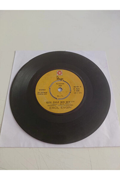 Plakperest Erol Evgin – İşte Öyle Bir Şey / Sevdan Olmasa - 1976 Türkiye Bası...