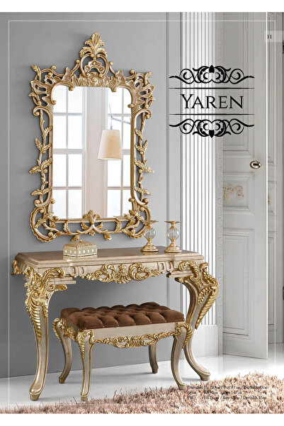 Dekordelisi Antik Avantgarde Luxury Mobilya Poliüretan Dolu Döküm Puflu Aynal...