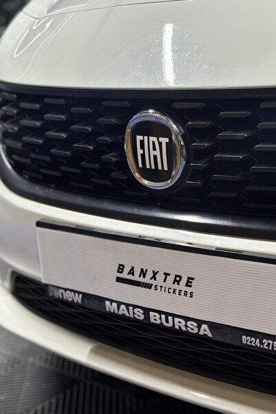Banxtre Fiat Egea için Uyumlu Logo için Tam Uyumlu Ön-Arka Sticker Seti