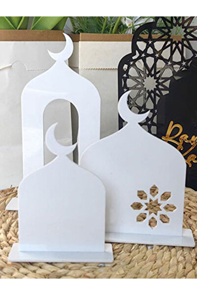 cermatech 3’lü Pleksi Cami Silüeti Ramazana Özel Masaüstü Dekor Seti