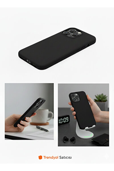 Vision iPhone 15 Pro Max Lasman Mat Siyah Kılıf – Kadife İç Yüzeyli