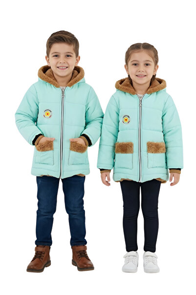 CRASSİ Girl'S/Boy's Coat Hooded Fur Light Apparatus