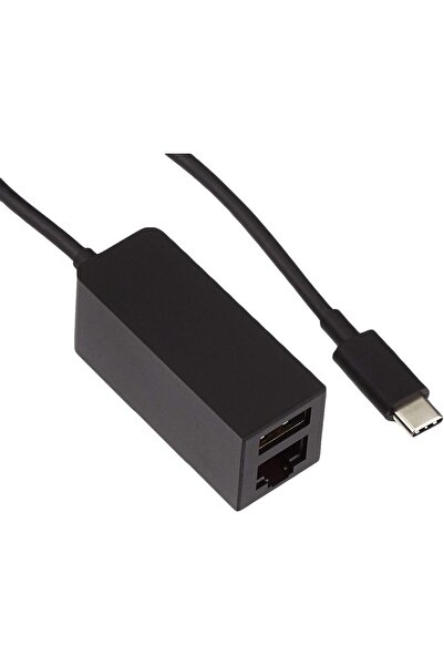 Generic Microsoft Surface USB-C To Ethernet And USB3.0 Adapter, Black