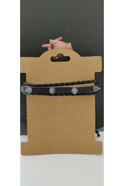 MJCM SARL Punk Style Gothic Bracelet, Adjustable Faux Leather Bracelet, Suita...