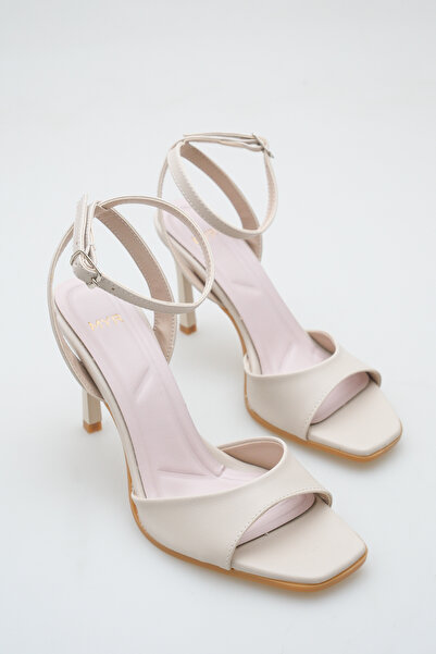 meyra'nın ayakkabıları Women's Leather Skin Ankle Strap Heeled Shoes