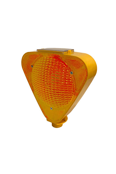 TRAFİKSAN Solar Üçgen Flaşör Sarı Lamba
