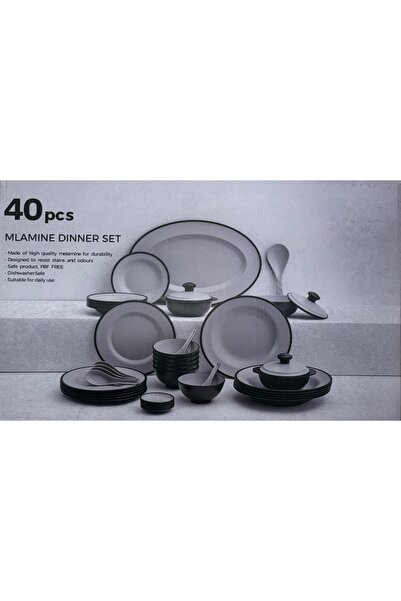 cc bin shihon Luxury 40-piece melamine dinner set in two colors for 6 people;...