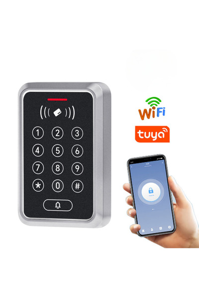 SONEX قفل باب ذكي واي فاي تويا K120EM، مقاوم للماء، مع لوحة مفاتيح وبطاقة RFID