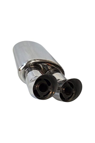 Universal Tobe de eșapament sport cu 2 ieșiri și amortizoare ridicate