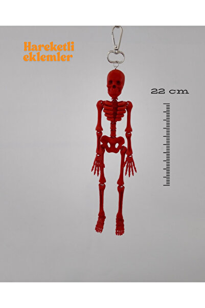3DcraftTr 22cm Hareketli İskelet Figürü - Çanta, Anahtarlık ve Dekor Aksesuarı