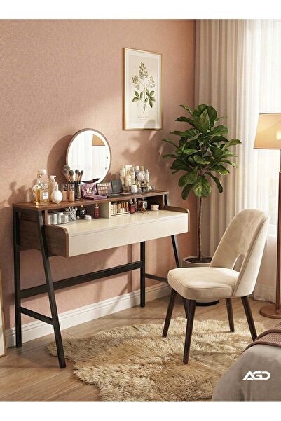 AGD Simple and Modern Dressing Table with Mirror and Lighting