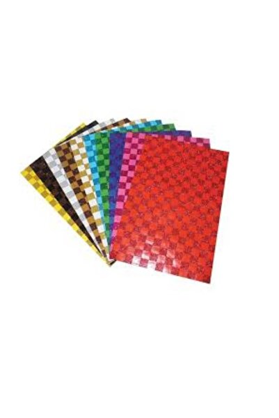 Lino Nokta Desenli Elişi Kağıdı Simli Kare 10 Renk 20X30Cm 2802J-4