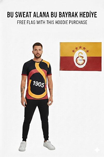 Galatasaray Logo mare licențiat tricou cu steag cadou