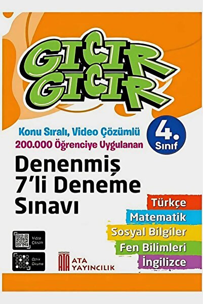 Ata Yayıncılık 4. Sınıf Gıcır Gıcır Tüm Dersler Denenmiş 7'li Deneme Sınavı 2026