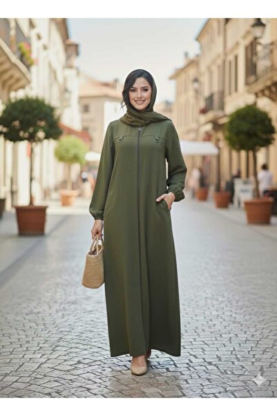 Hakko Aerobin Yaka Detaylı Namazlık Günlük Ferace