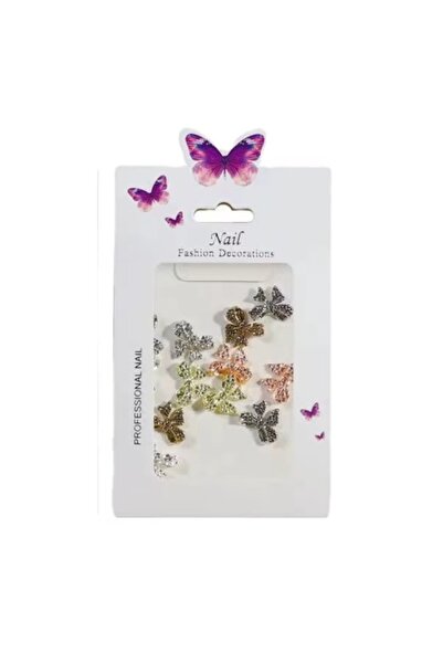 Pink Nails 3D Metallic Mix Bow Set