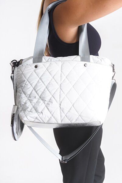 Redoxy Дамска чанта тип кофа с баклава мотив, лека и стилна чанта за рамо с п...