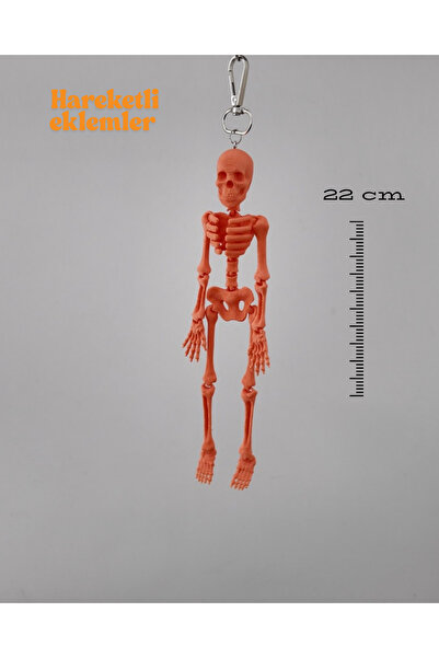 3DcraftTr 22cm Hareketli İskelet Figürü - Çanta, Anahtarlık ve Dekor Aksesuarı